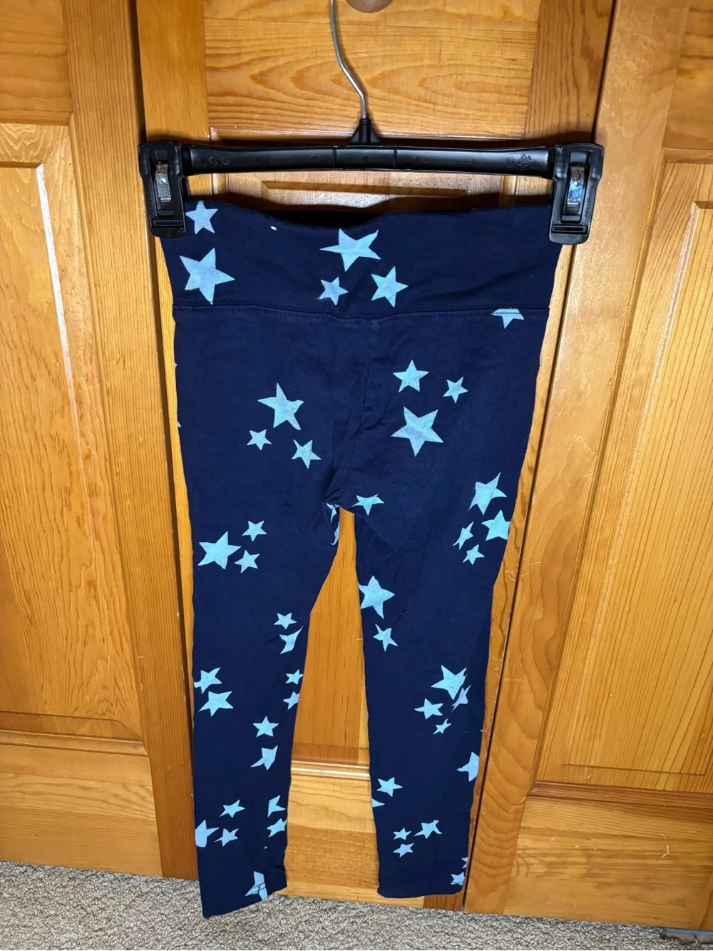 Justice Navy Leggings with Light Blue Stars